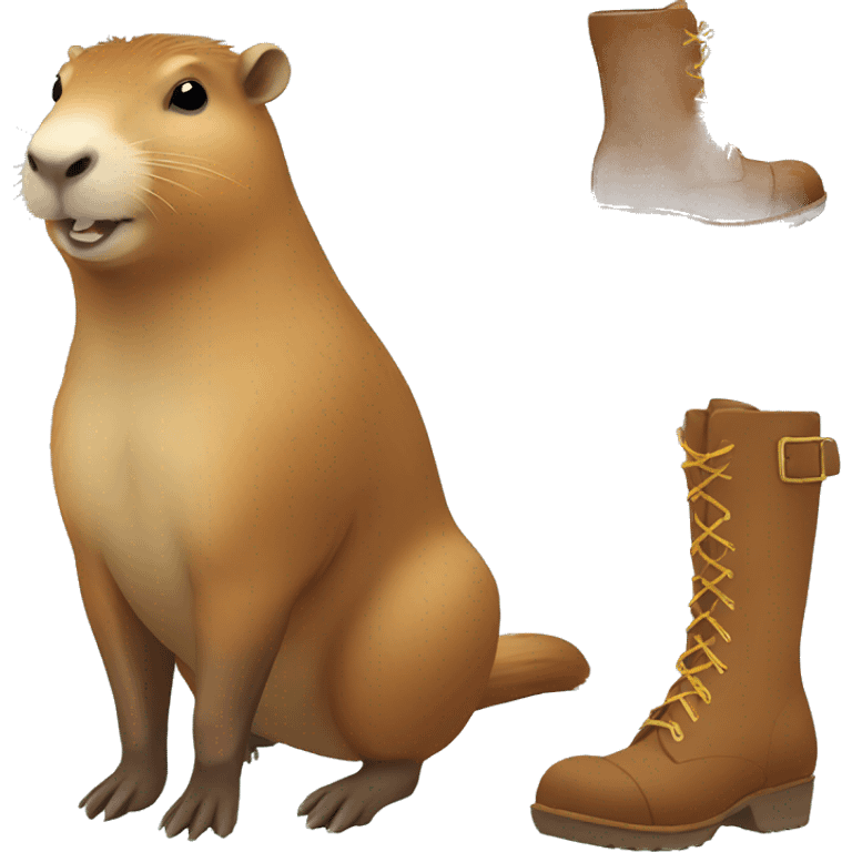 Capybara with boots emoji