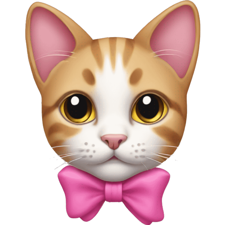 cat with a pink bow on her ear emoji