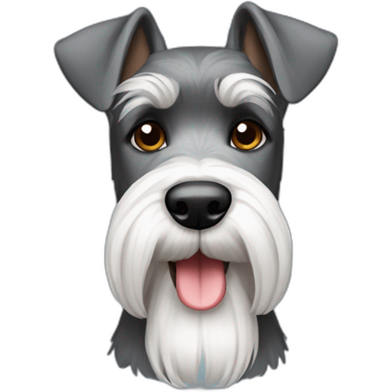 Schnauzer orejas cortadas emoji