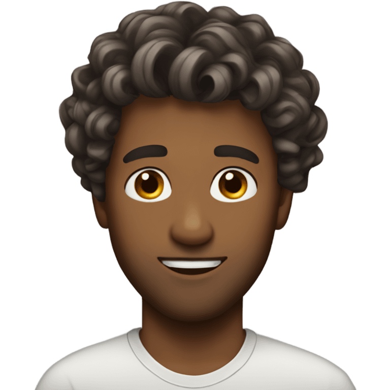 wavy hair guy handsome emoji