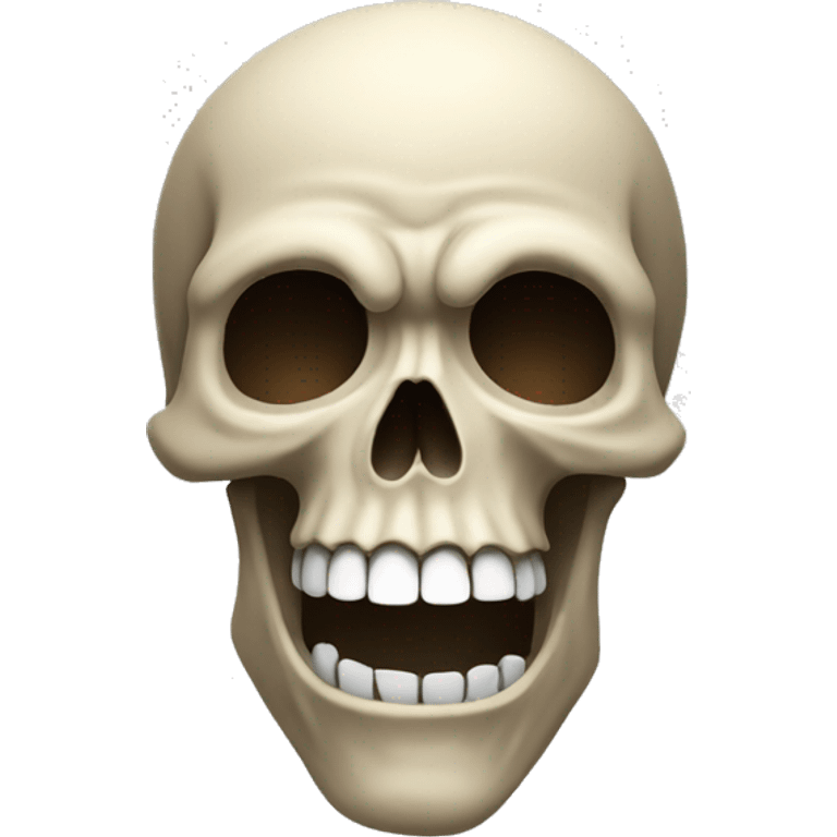 skull with really wide eyes and really dropped jaw emoji