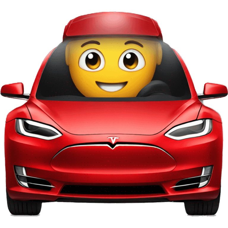 red tesla emoji