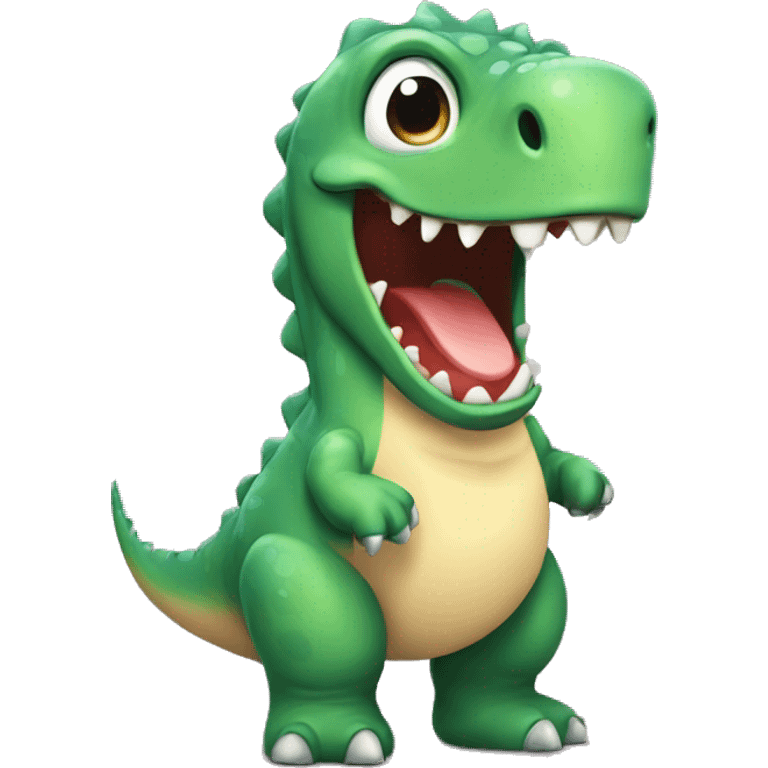 Wery happy dino emoji