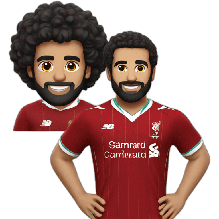 mo salah in liverpool kit emoji