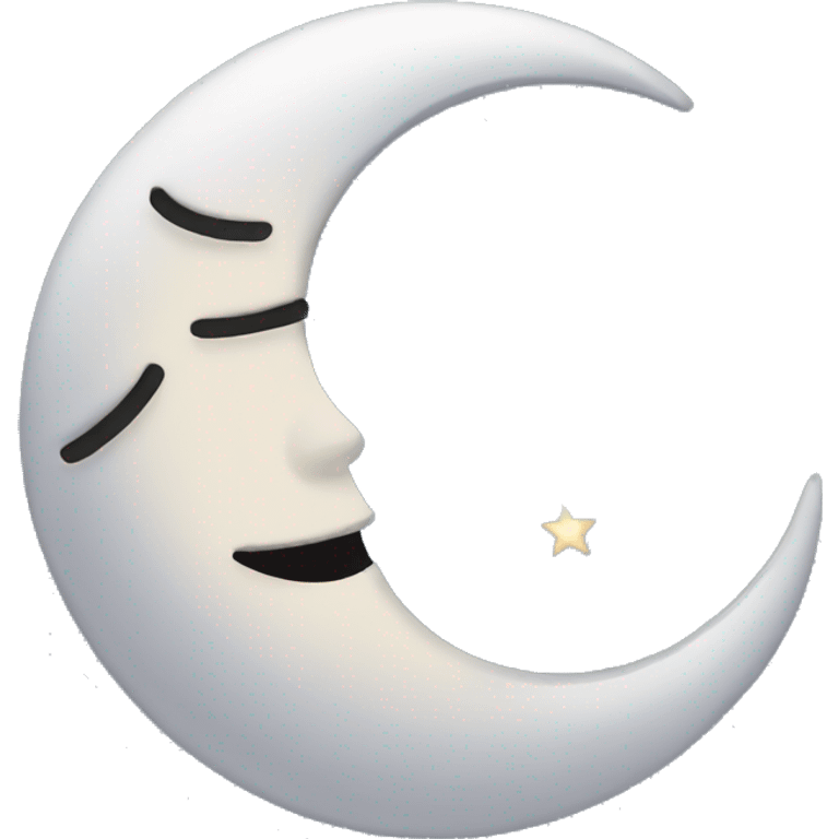 moon with zzz emoji