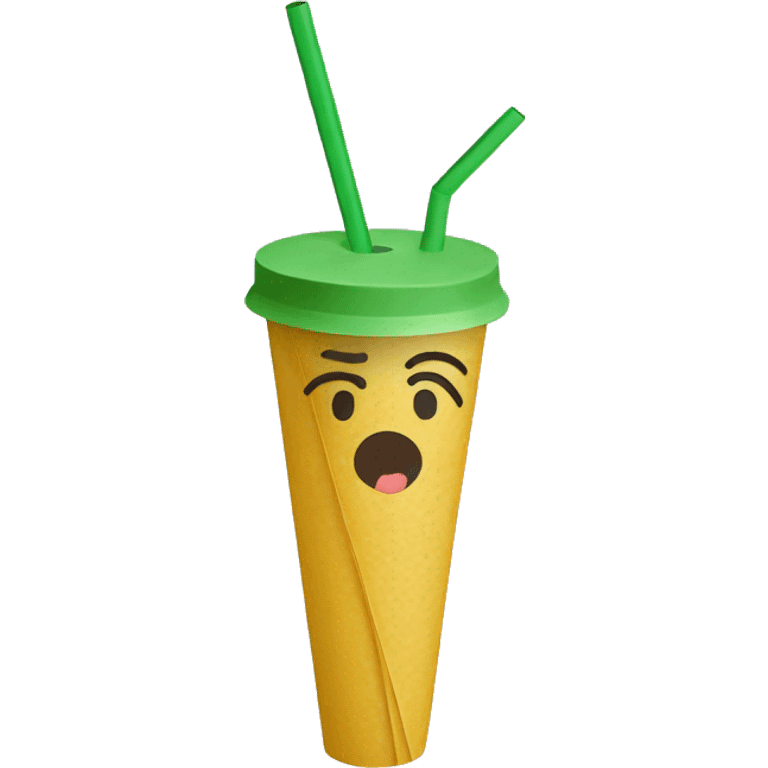 Colored Paper straw emoji