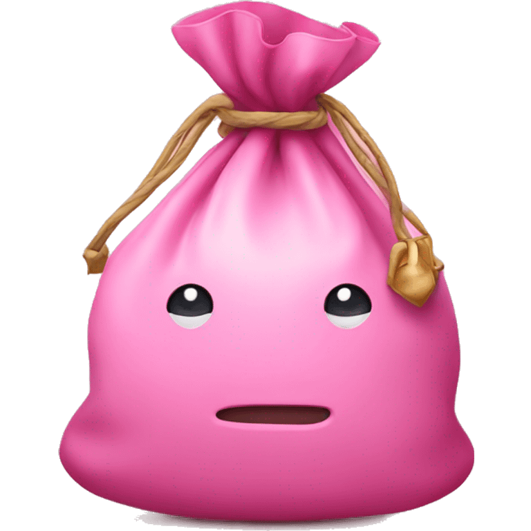 Pink money bag emoji