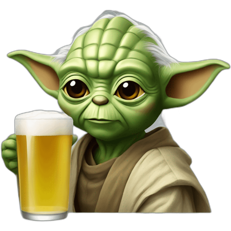 Yoda drink beer  emoji