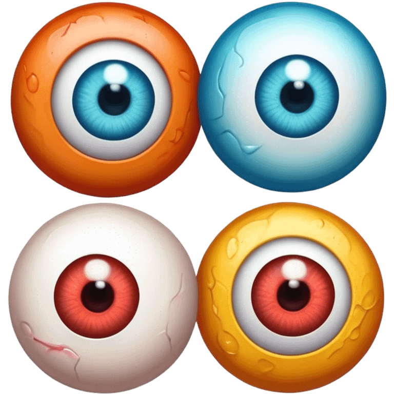 Eyeballs with tongues as windshield wipers  emoji