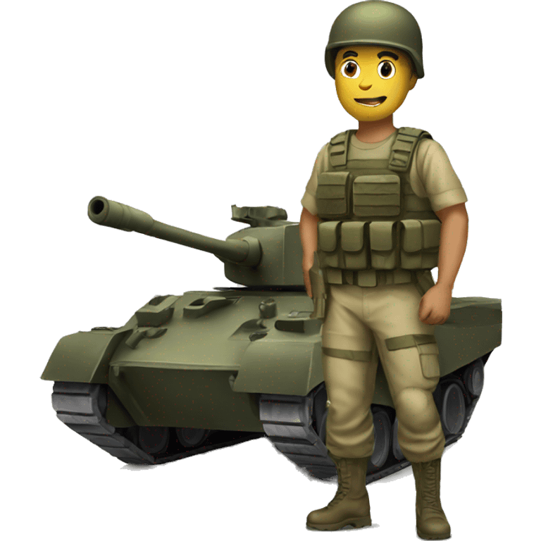 soldier and tank emoji