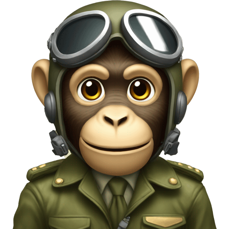 A monkey as ww2 pilot emoji