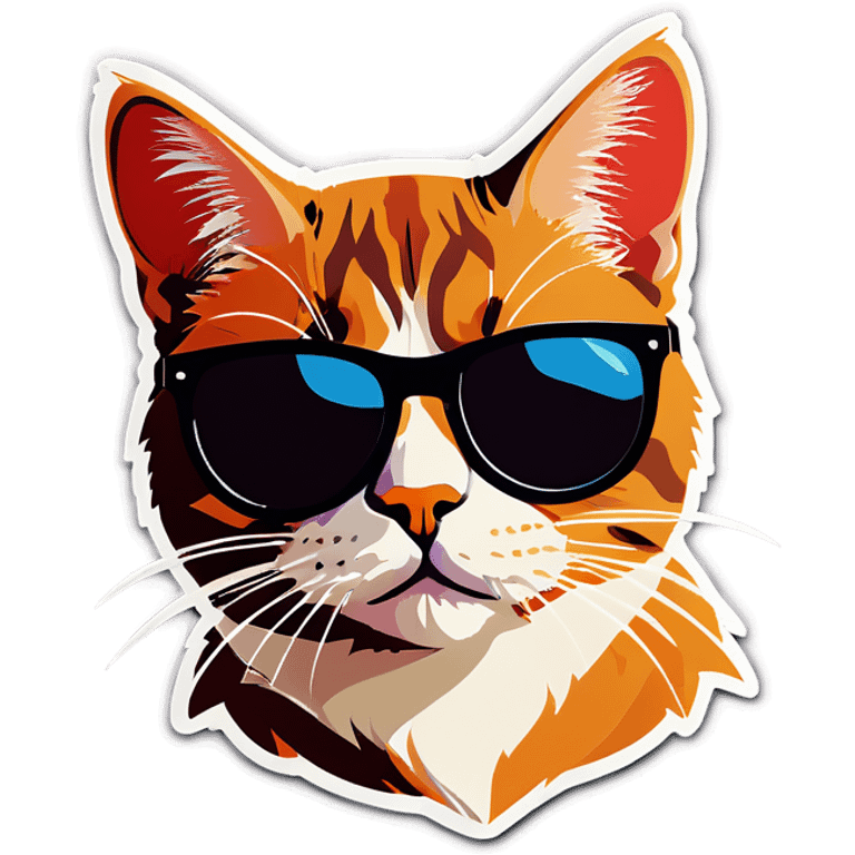 Cat with sunglasses emoji