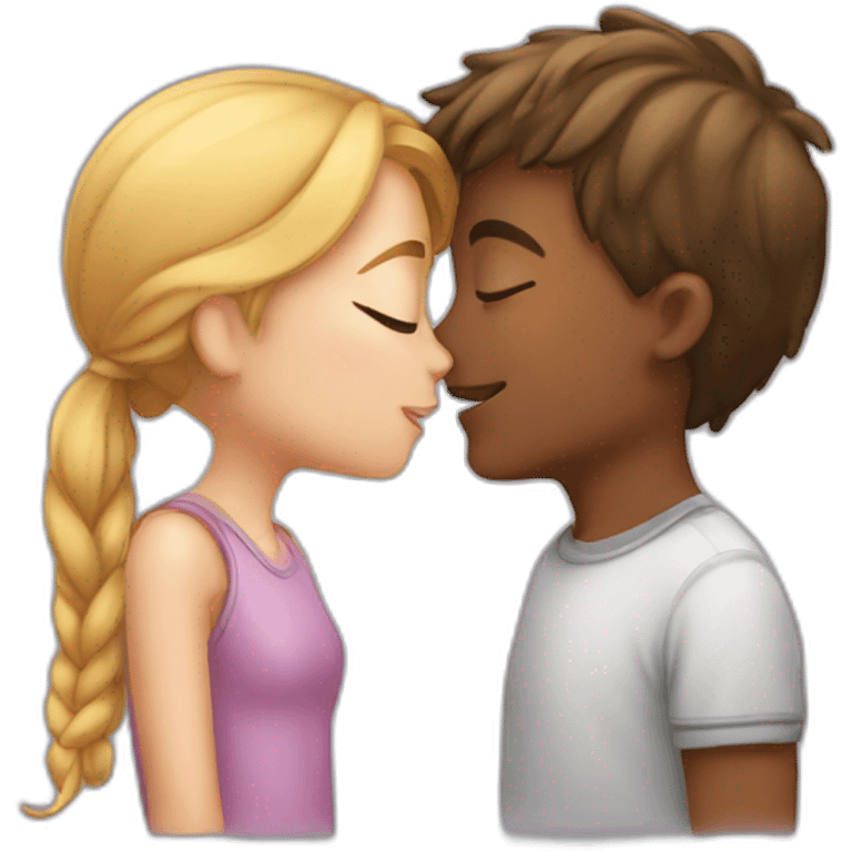 Boy and girl kissing  emoji