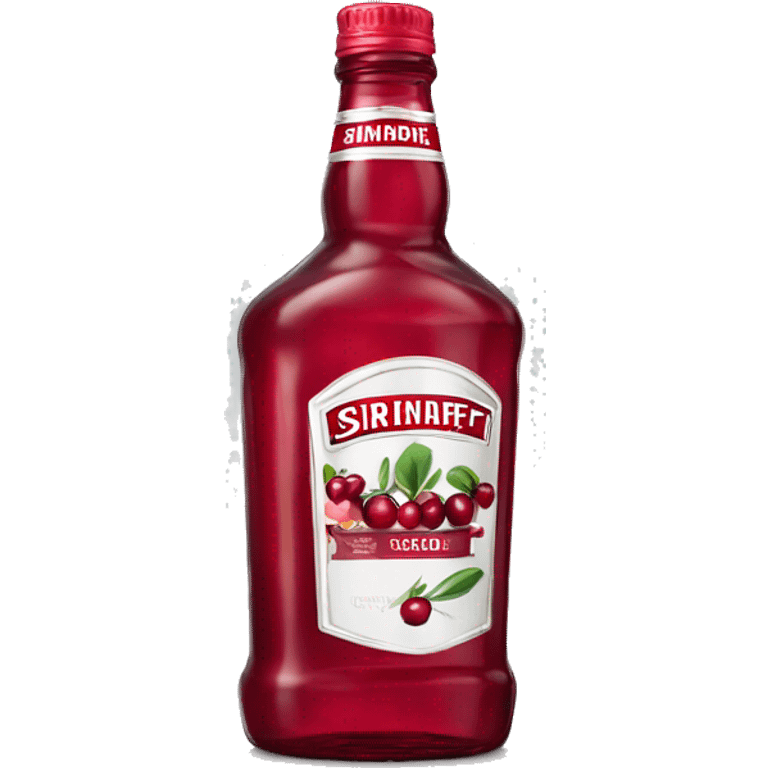 Realistic Bottle of Cranberry Smirnoff. emoji