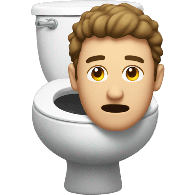 a man stuck inside a toilet emoji