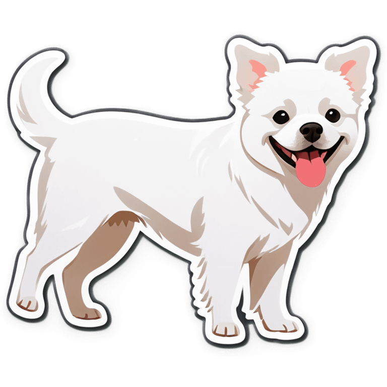 White small dog emoji