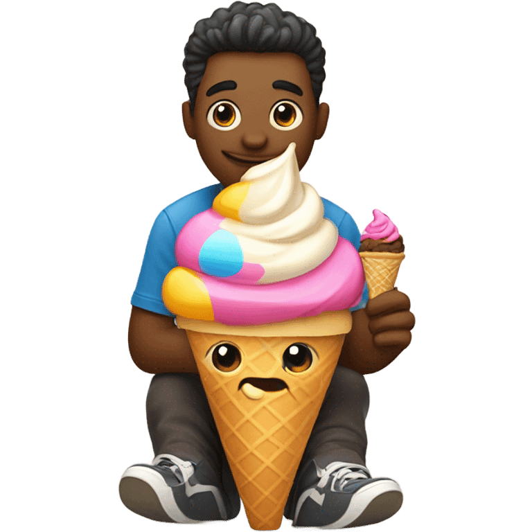 Terd eating ice cream emoji