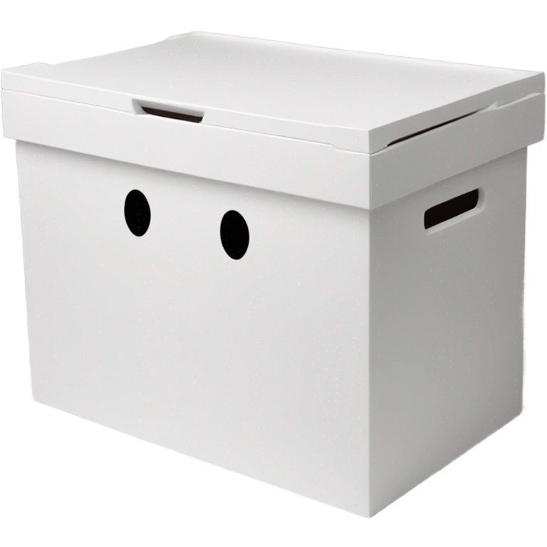 white children's toy box emoji