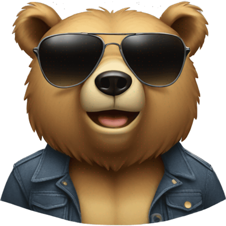 Bear with sunglasses emoji