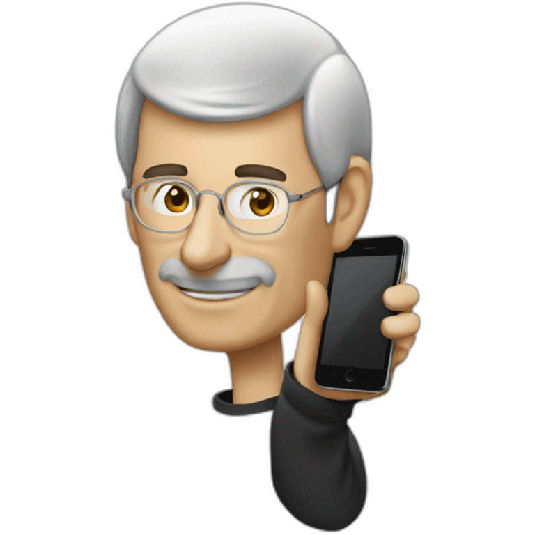 Steve Jobs con el Nuevo iPhone  emoji