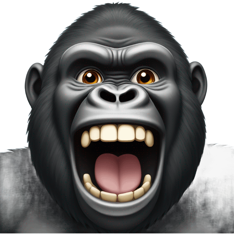 Gorilla laughing emoji