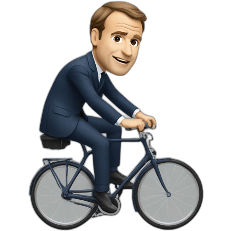 Macron qui fais du velo emoji