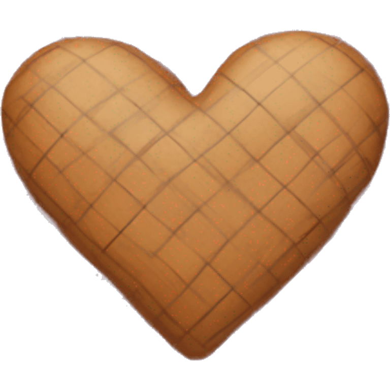 plaid patterned heart emoji