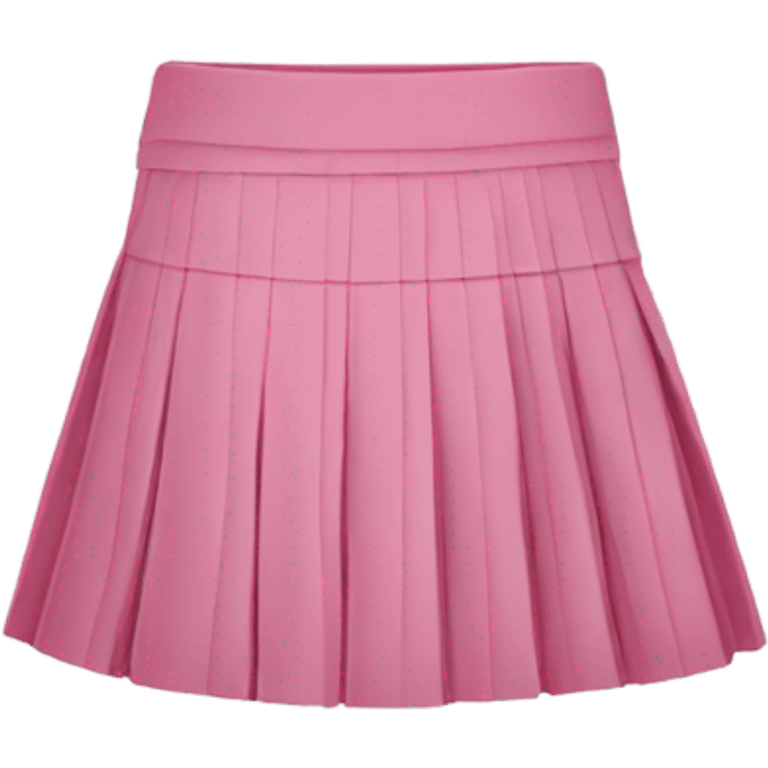 Pink tartan pleated mini skirt, isolated emoji