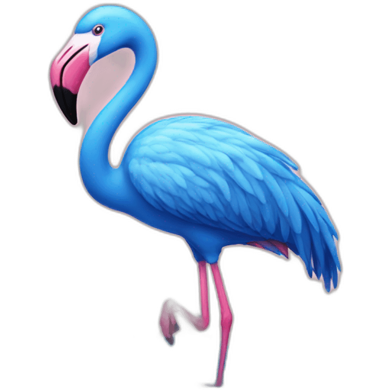 blue flamingo emoji