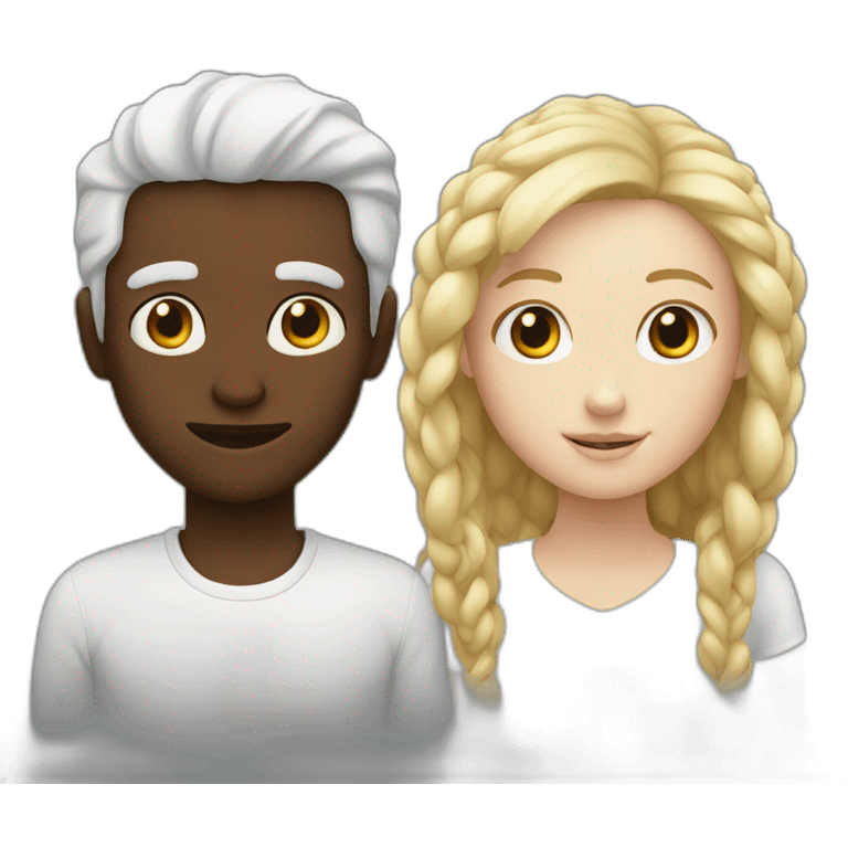 white Friend with white friend emoji