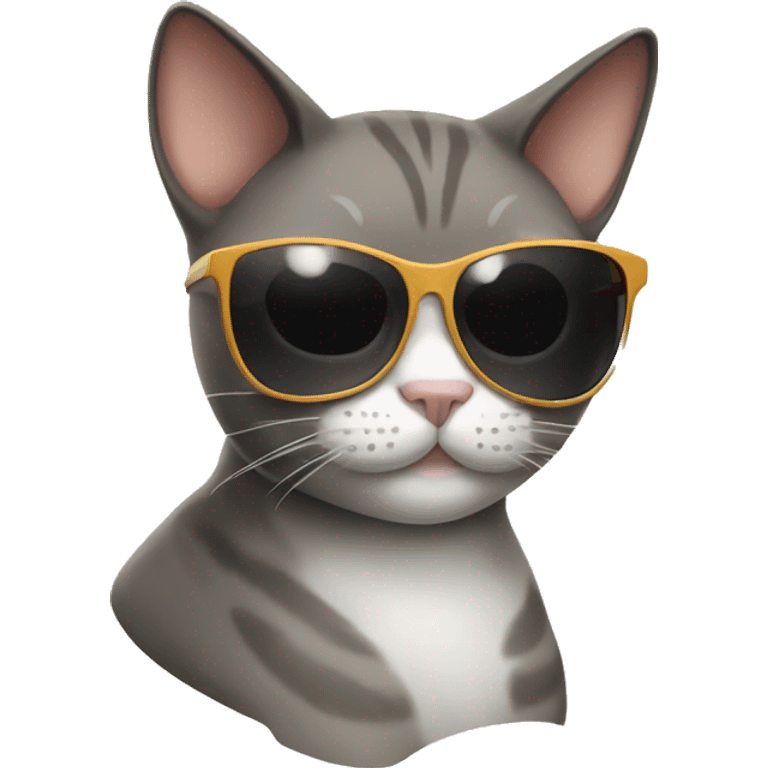 Cat with sunglasses emoji