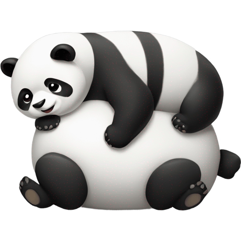 Panda on its belly emoji