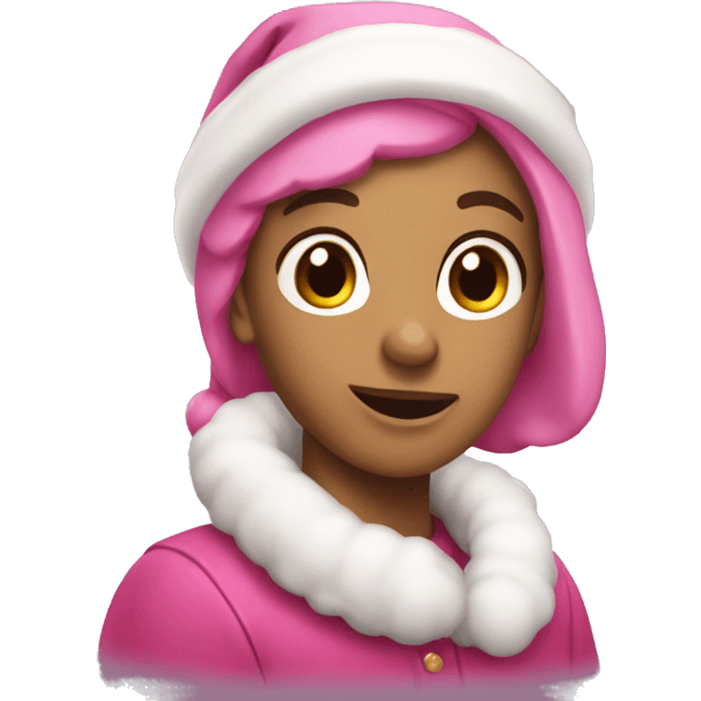 Pink christmas tres emoji