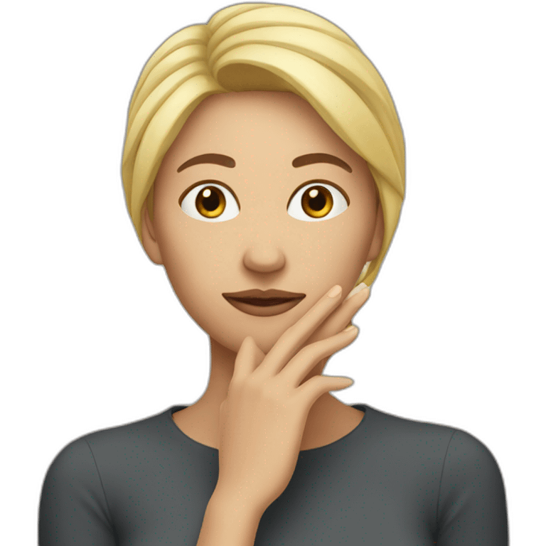 woman with hand on face emoji