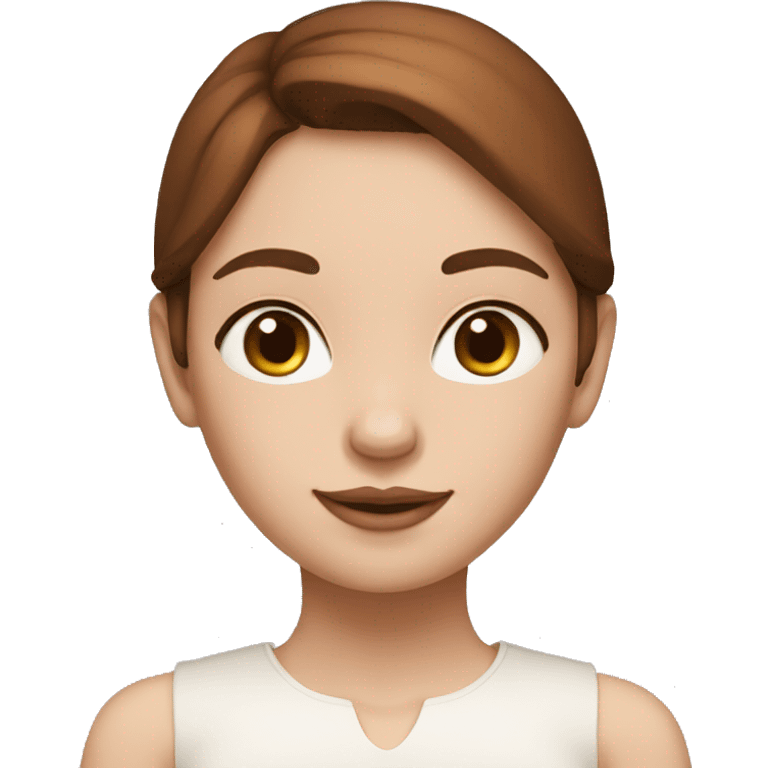 Girl with white skin and brown hair with tulips emoji