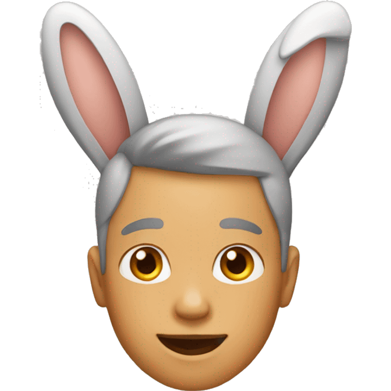 human with rabbit ears emoji