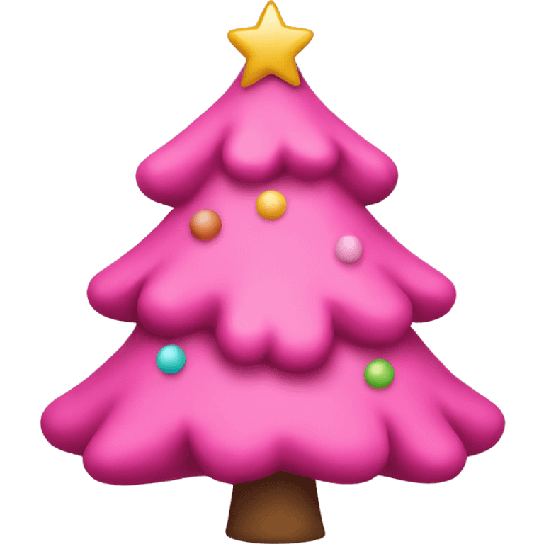 Pink Christmas tree emoji