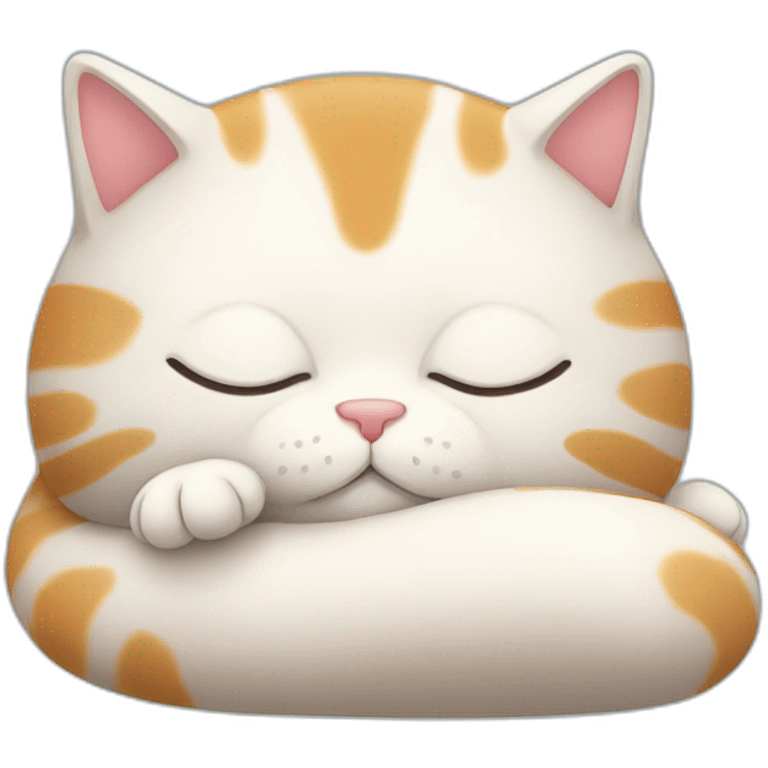 a cute cat is sleeping emoji