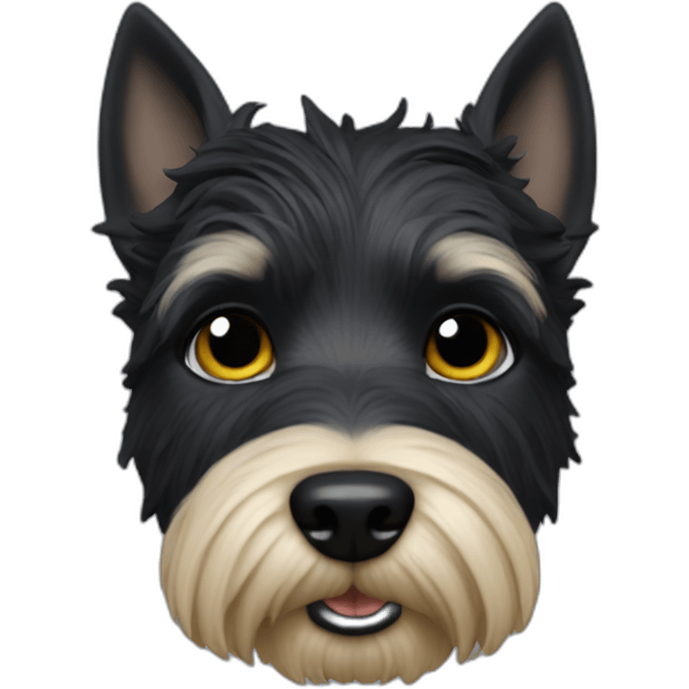 Scottish terrier black eyes faceup emoji