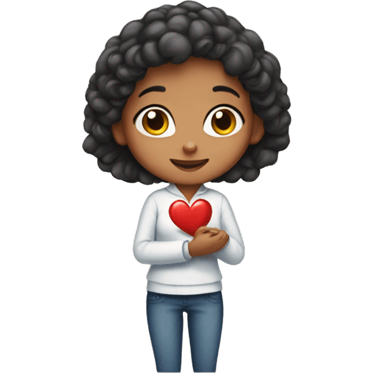 Amul Girl making a heart emoji