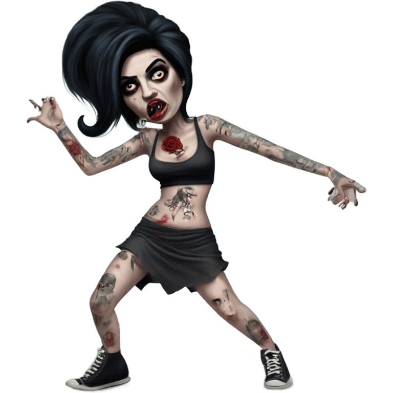 amy winehouse zombie dancing with tattoos emoji