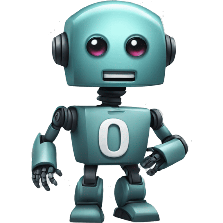 robot with letter O emoji