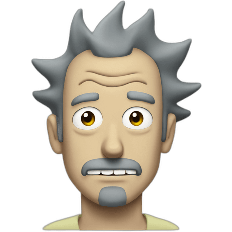 Tattooed man style Rick and Morty emoji