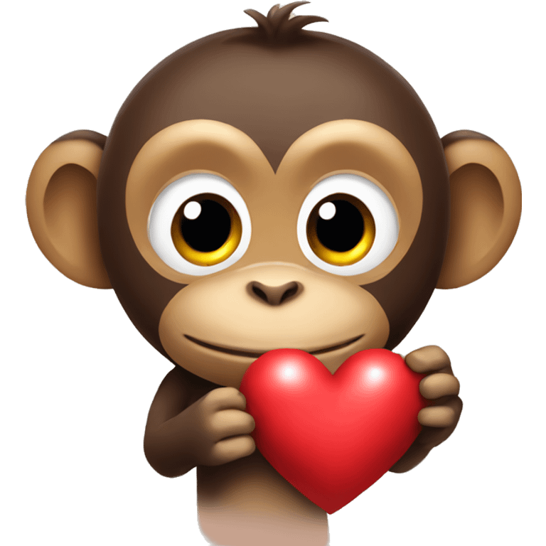 Monkey with heart emoji