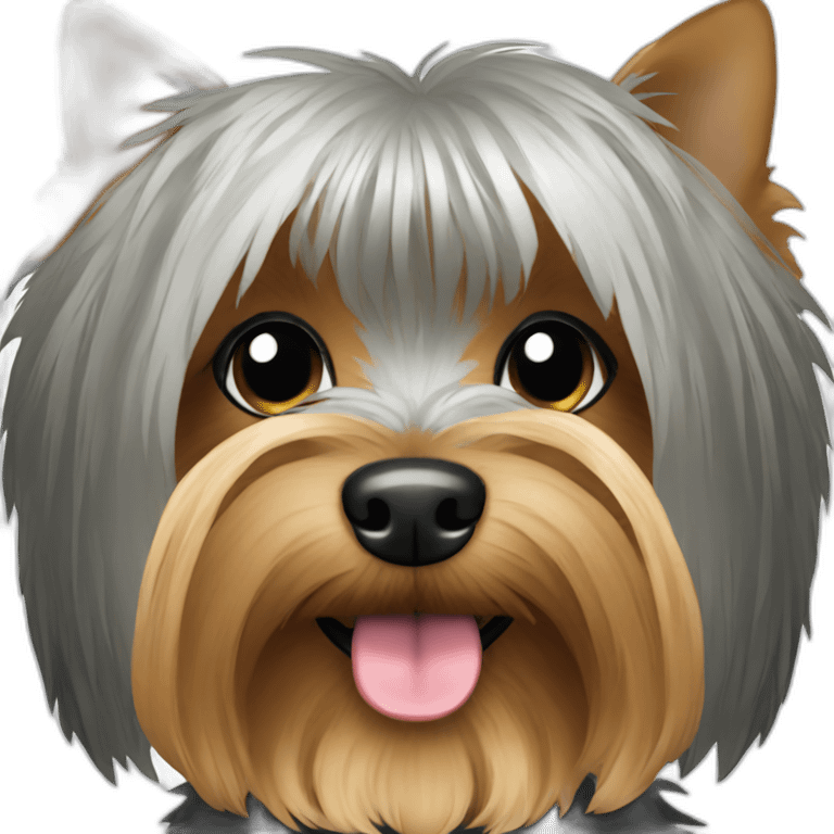 yorkie color white emoji