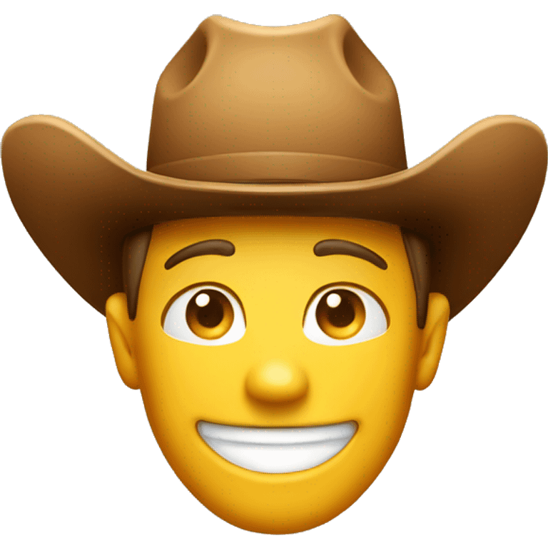 Happy smile emoji with cowboy hat emoji