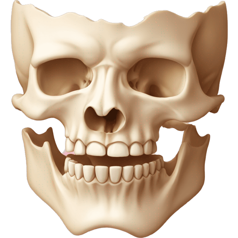 masseter jaw muscle on skull emoji