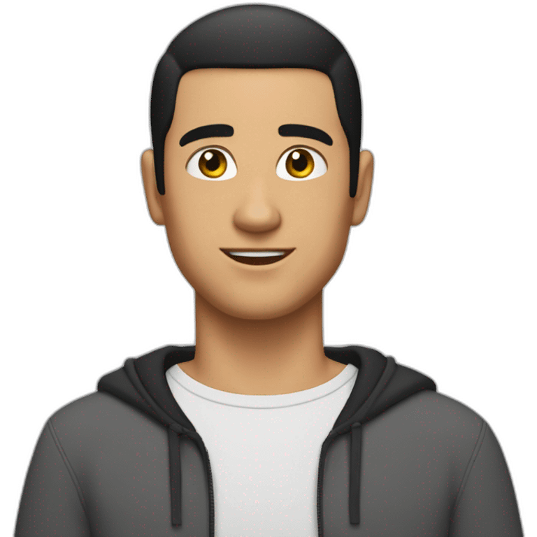 mike bronteroc with black hair and buzz cut emoji