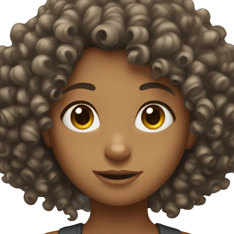 curly haired girl emoji