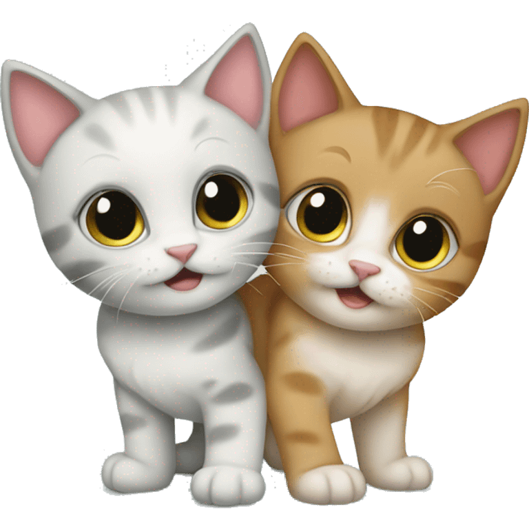 two kittens emoji